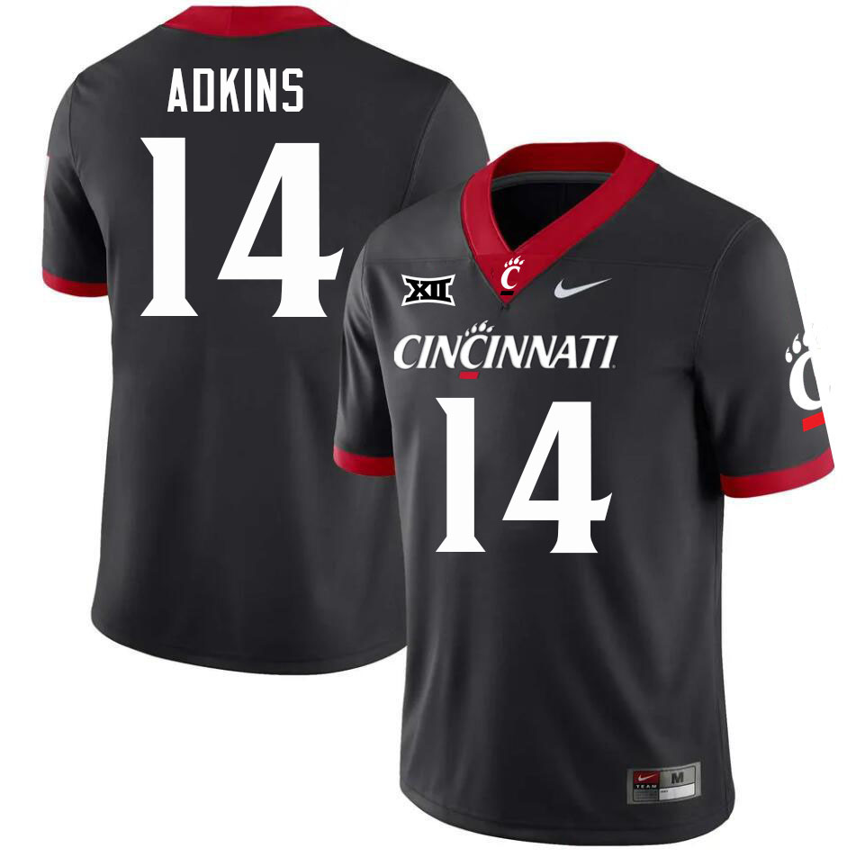 Cincinnati Bearcats #14 Rayquan Adkins Big 12 Conference College Football Jerseys Stitched Sale-Black